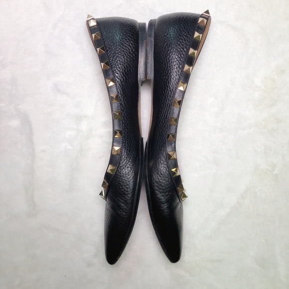 ❤️SOLD❤️Valentino rockstud balle flats black 38 - Picture 3 of 9
